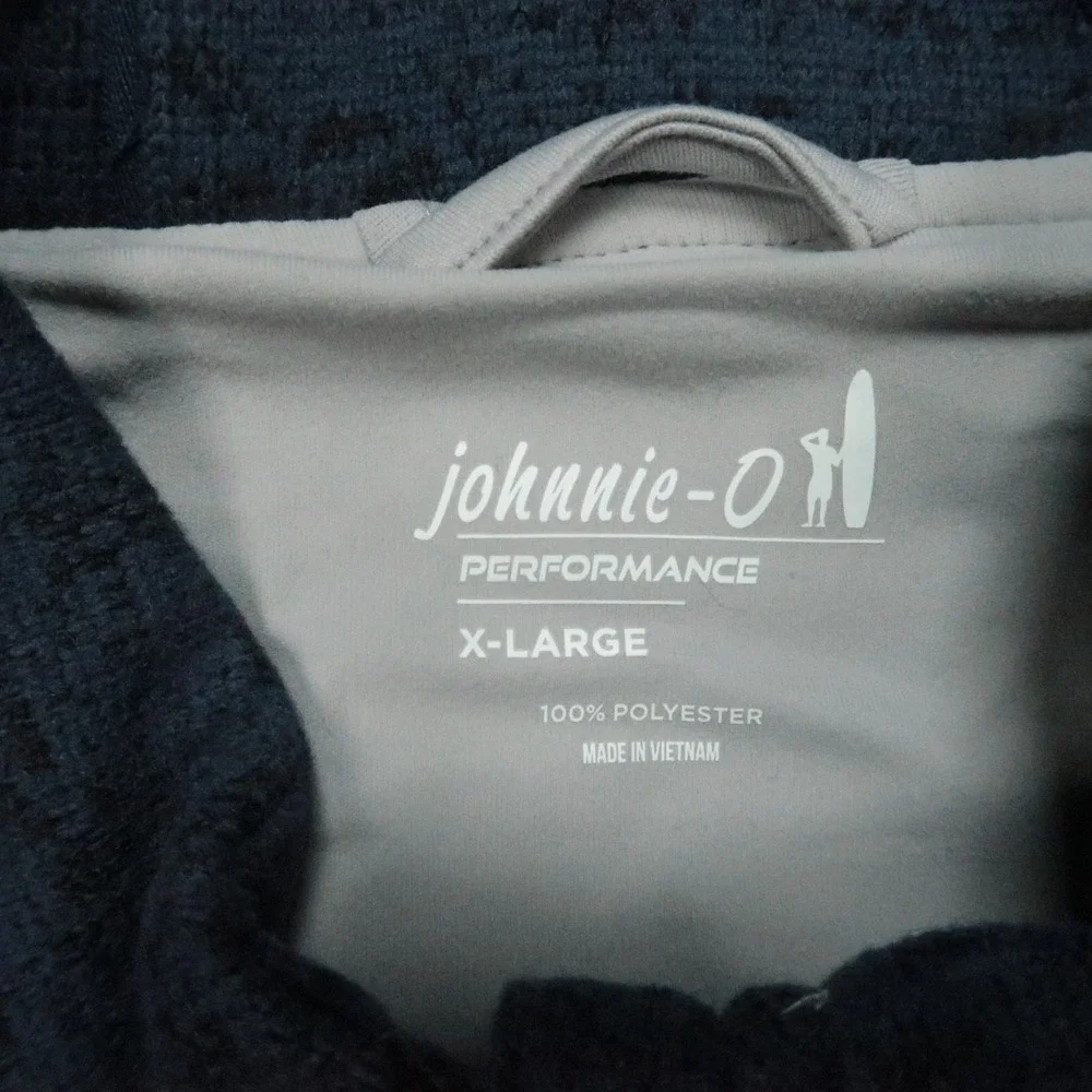 Johnnie O Vest Men Extra Large Navy Blue Denali Full Zip‎ Pockets Fleece NWT